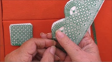 Attaching bobbin lace to felt with Jenny Brandis