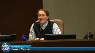 City Council Meeting, October 11, 2022