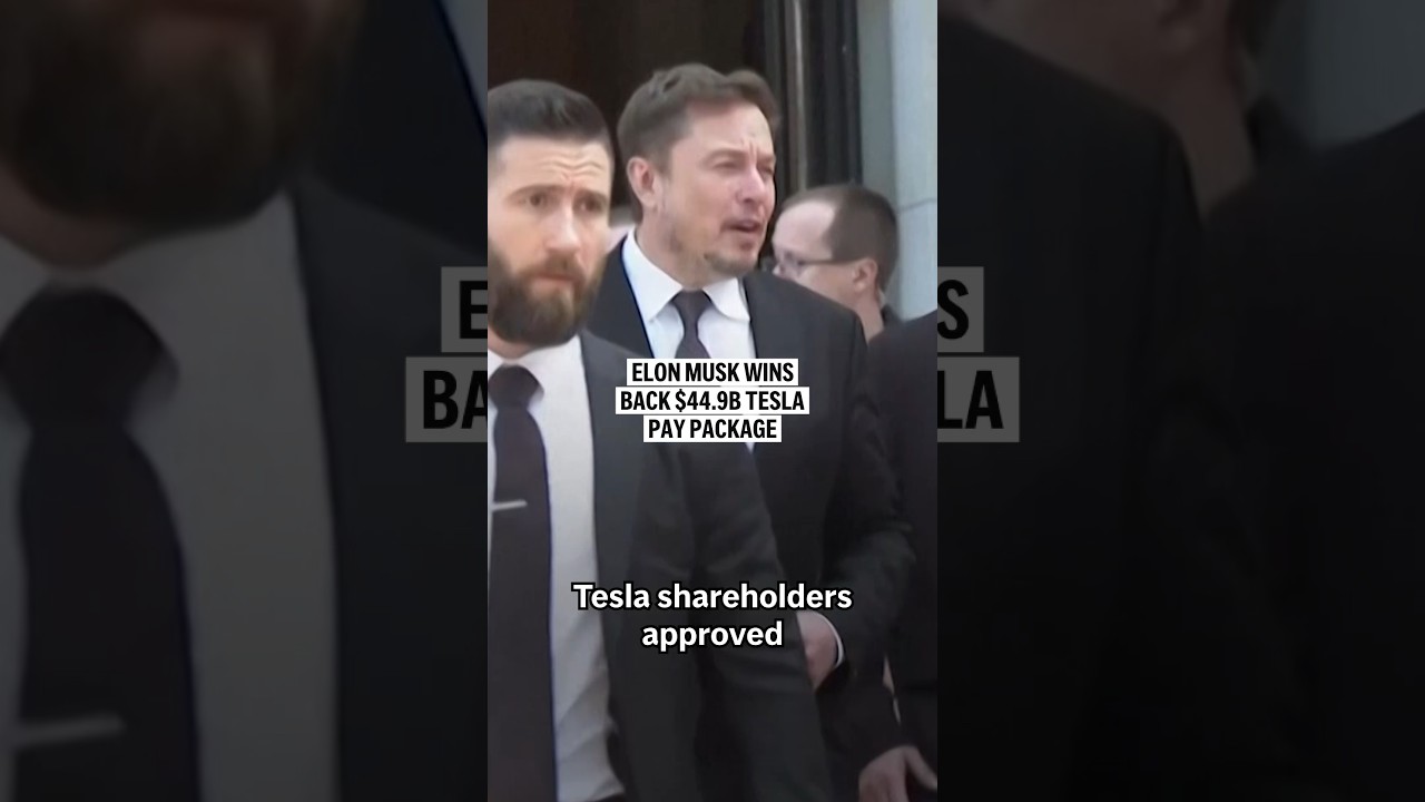 Elon Musk wins back $44.9B Tesla pay package