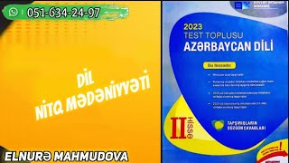 Dil.Nitq mədəniyyəti ||2-ci hissə test toplusundan|| Testlərin izahı