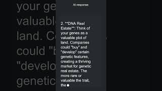 AI On: Is genetic data a personal property right #shorts