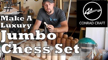 Making a Giant Chess set.  Episode 1. A Jumbo Staunton style design.