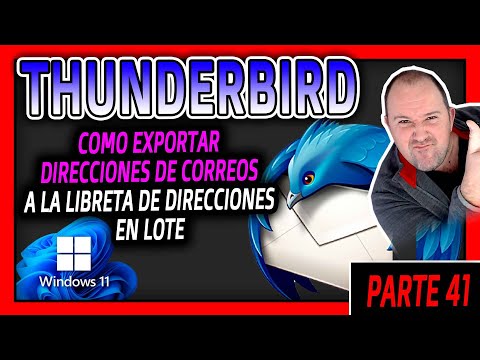 42. Mozilla THUNDERBIRD Course⭐ Batch Export Email Addresses from Emails to Address Book