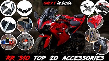 Apache RR 310 all accessories🔥rr 310 full modification winglet,visor,exhaust,tail tidy,lever guard