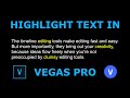 Vegas Pro Text Effects Highlighted Text Effect