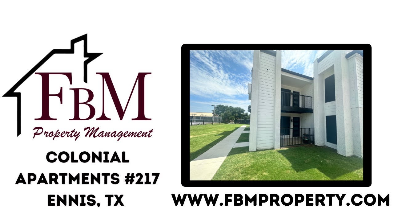Colonial Apartments 217 Cozy 1 Bedroom, 1 Bathroom Apartment Home in Ennis, TX! YouTube