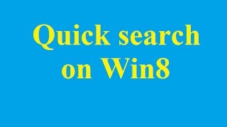 How to search files faster in Windows 8/ 8.1 - Betdownload.com