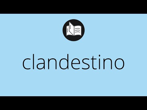 Que significa CLANDESTINO • clandestino SIGNIFICADO • clandestino DEFINICIÓN • Que es CLANDESTINO