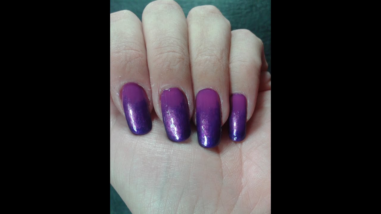Nail art degradado en morados muy facil!! manualidades de animales