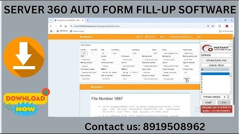 Server 360 Auto Typing Software | Smart Form Filling Automation