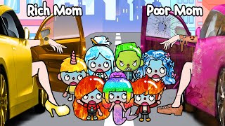 Rich Mom Abandoned Us But Poor Mom Adopted Us | Toca Life Story | Toca Boca