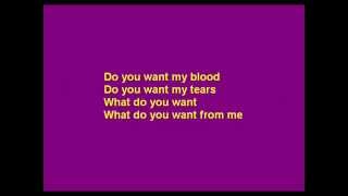 Pink Floyd - What do you want from me (lyrics) chords