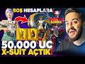 5 BOŞ HESABA 50.000 UC YENİ X-SUİT AÇTIK! HERŞEYİ ALDIK! PUBG Mobile