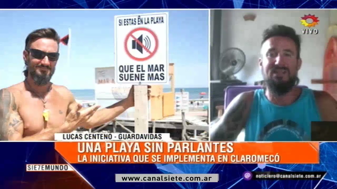 Una playa sin parlantes, la iniciativa de un guardavidas en Claromecó