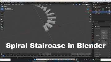 Spiral Staircase in Blender with Array modifier and Empty