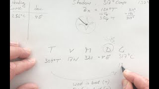 Celestial Exercise for Part 16: Deviating your compass