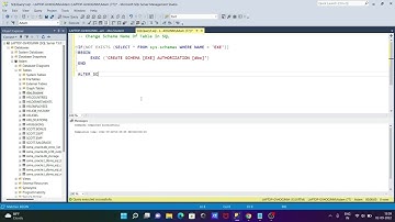 How to change schema name in SQL Server