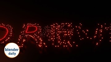 Glitter text: mixing 2 different effects | Blender Geonodes Daily, tip 89