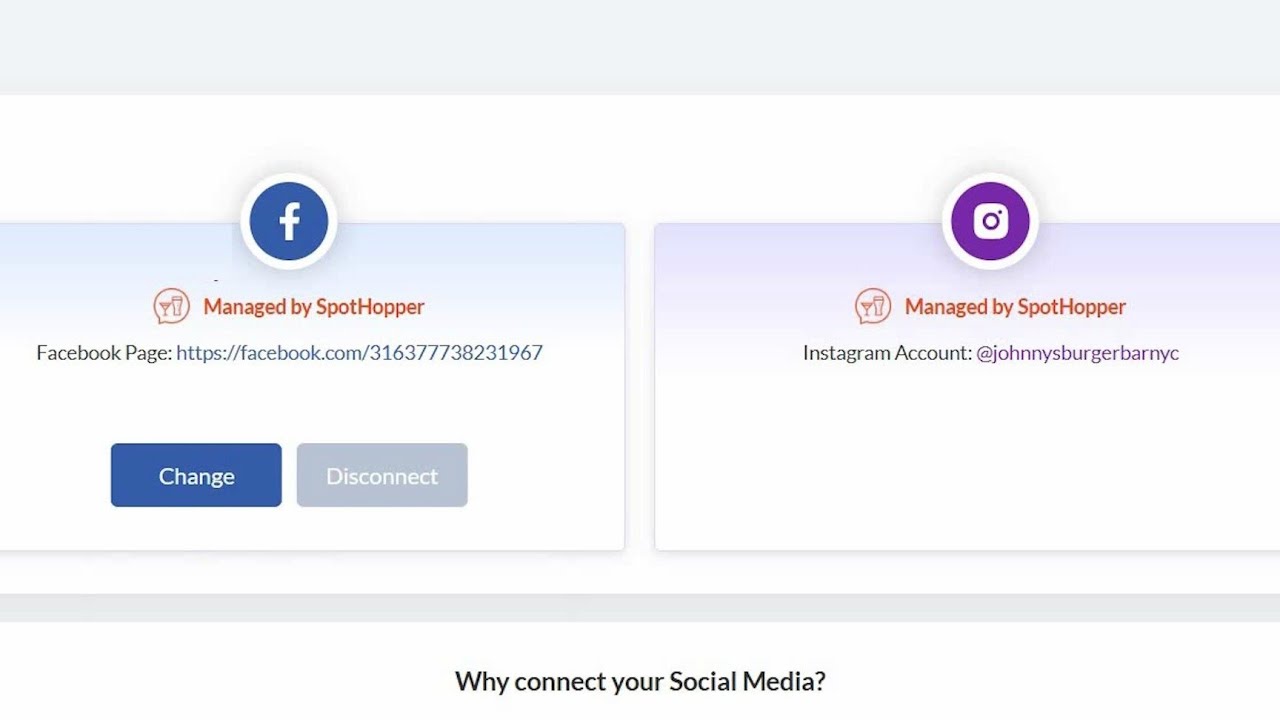 Connect Your Facebook & Instagram Pages to SpotHopper