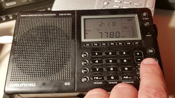 Grundig G5 VS XHDATA D808 receiver on MLA-30 loop antenna 7780 kHz Shortwave