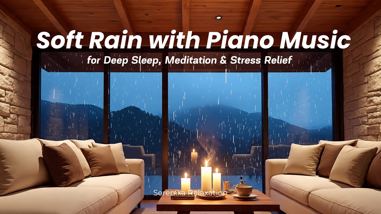 Soft Rain with Piano Music - Healing Rain Sounds for Deep Sleep ...