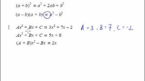 1. Polynomials - Introduction of Identities