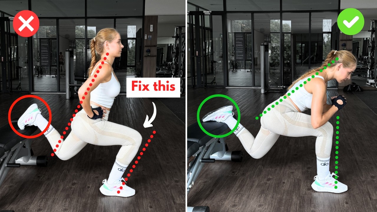 How to Do Bulgarian Split Squats for Glutes Avoid This Mistake! - YouTube