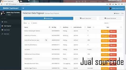 Sistem Informasi Aplikasi Pegawai Berbasis Web