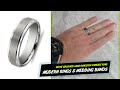 Mens Wedding Bands - 6MM Brushed White Tungsten Carbide Ring Review - Polished Comfort Fit Ring