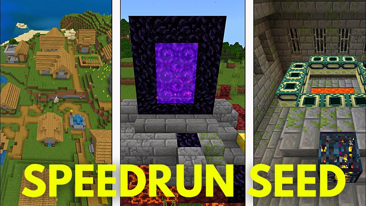  new best speedrun seed for minecraft 1 18 bedrock edition mcpe youtube