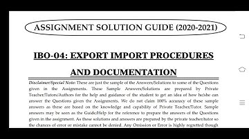 IBO 04 IGNOU SOLVED ASSIGNMENT 2020-21