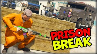 Intense Jail Break Shootout in GTA 5 RP!