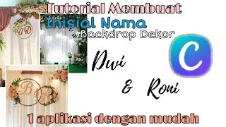 Tutorial Desain Inisial Nama Di Backdrop Lamaran Mudah