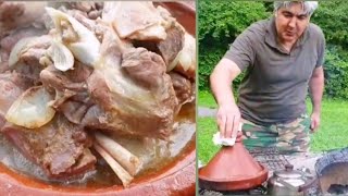طبخ طاجن اللحم على الفحم و جوانح دجاج مشوية