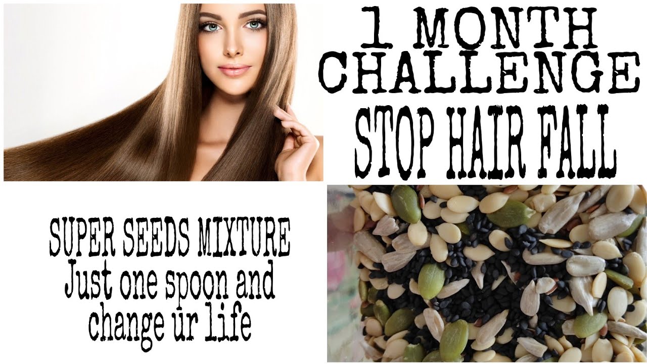 SUPER SEEDS MIXTURE.SUPER FOOD FOR HAIR GROWTH.1 MONTH CHALLENGE FOR