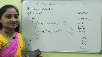 C-Language || Printing ASCII Set in C || Both In Telugu And English|Telugu ScitTutorials