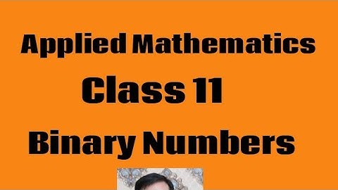 Applied Maths. Class 11. Number system. Binary Numbers. Part 4.