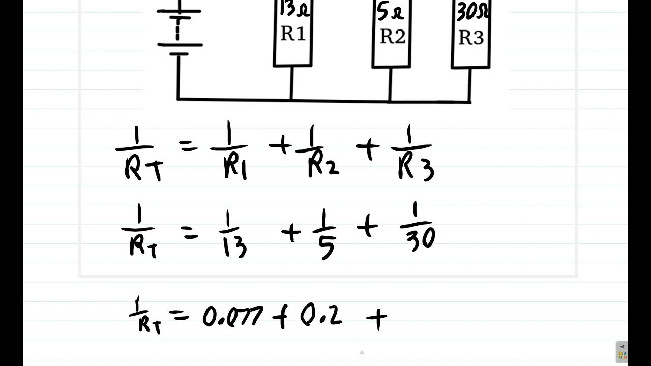 Resistance Calculation 4 Three Resistors in Parallel YouTube