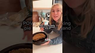 Work smarter not harder! Half pie! #marriagehumor  #husbandwife  #bakinghacks  #rcomedy