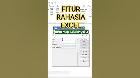 Gunakan Form untuk input data lebih cepat dan mudah #shorts
