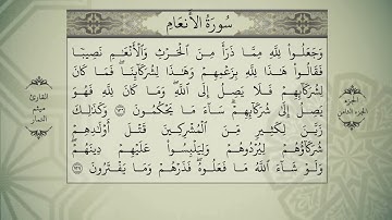 القرآن الكريم - الجزء الثامن - سورةالانعام - سورة الاعراف - بصوت القارئ ميثم التمار - QURAN JUZ 8