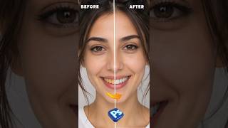Fix Yellow Teeth Instantly Photoshop Secret #photoshop #shortvideo #graphicdesign
