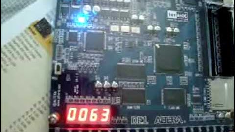 0 to 9999 seven segment counter fpga altera de1 board