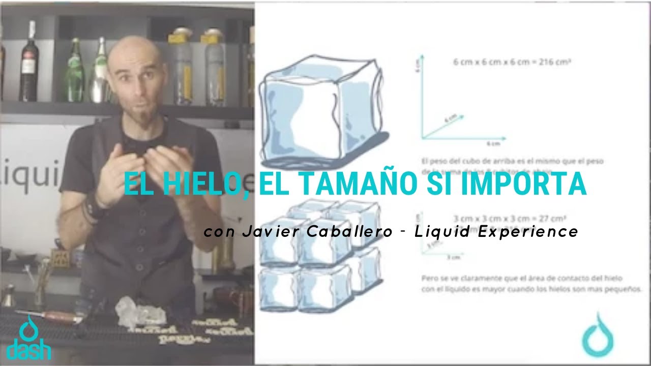 Uso del hielo, en coctelería Javier Caballero lo explica para dash "Bartenders / baristas Tips"