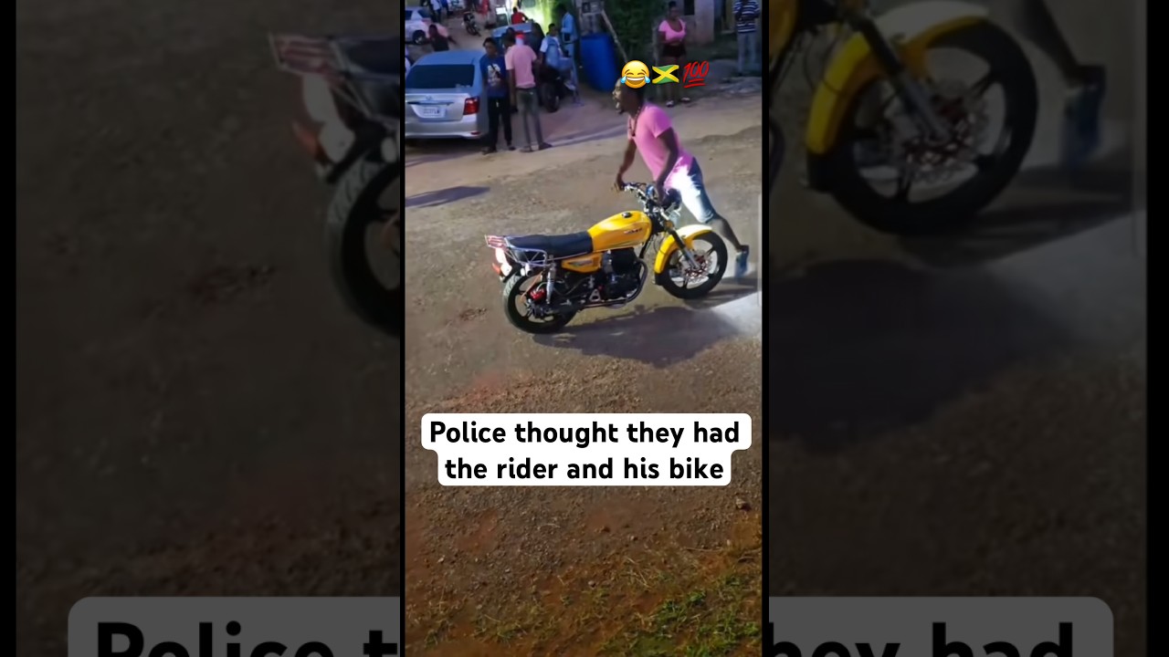 😅😂😂Jamaican bikers escaping police #jamaica #jamaican #shortvideo #viral