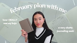 chatty february 2022 plan with me | minimalist bullet journal setup & how i use my spreads by Claudia Spaurel 20,735 views 2 years ago 16 minutes