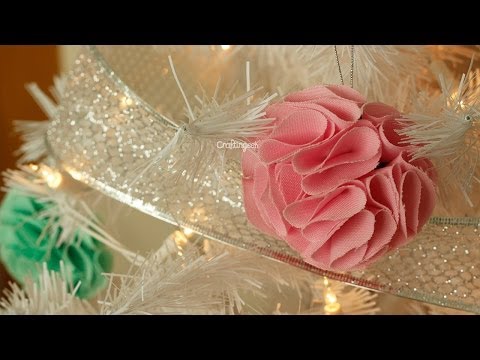 Esferas pom pom de tela y tul [DIY Navidad]