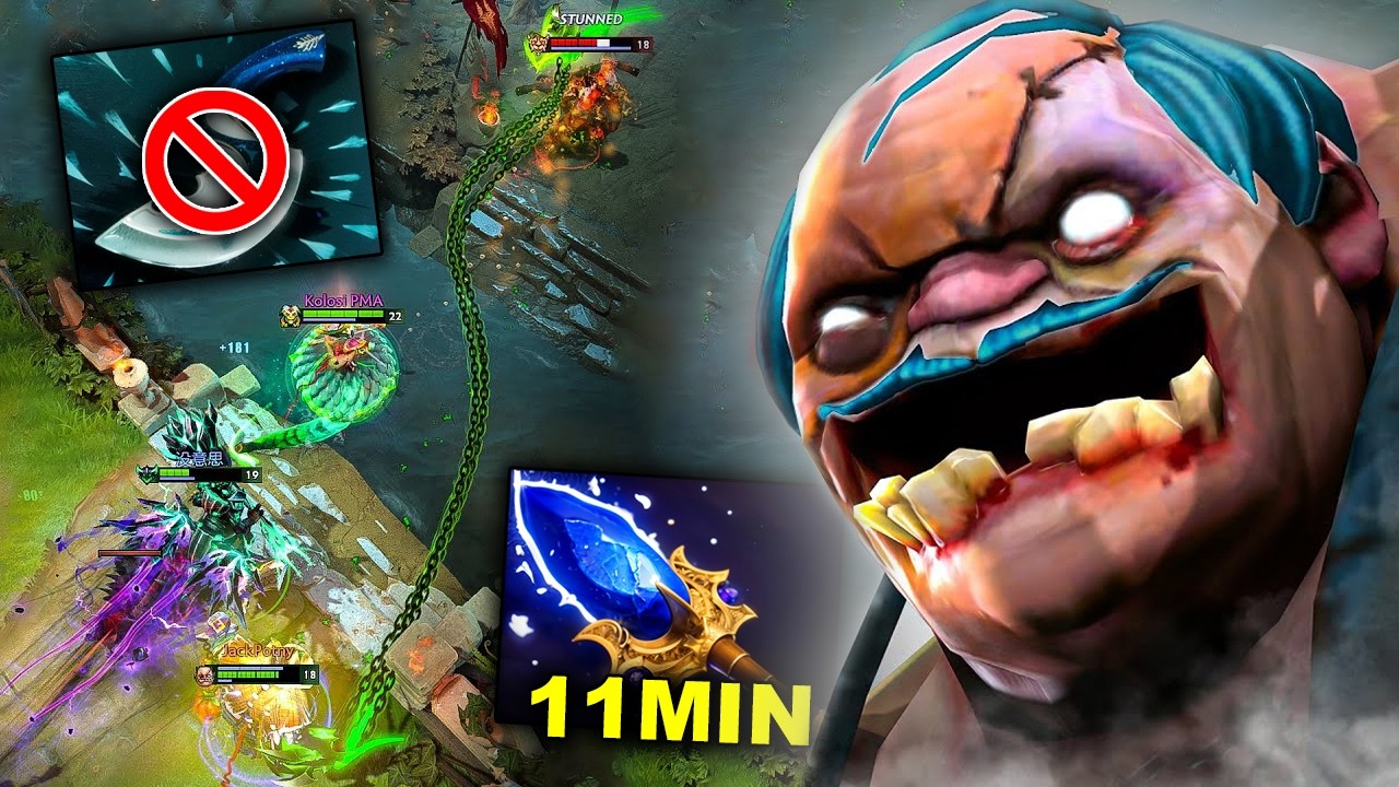 NO BLINK, NO PROBLEM🔥🔥🔥11Min Aghanim Pudge 38Kills Rampage Dota 2