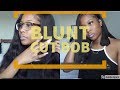 DIY Side Part : BLUNT CUT BOB SEW IN TRANSFORMATION