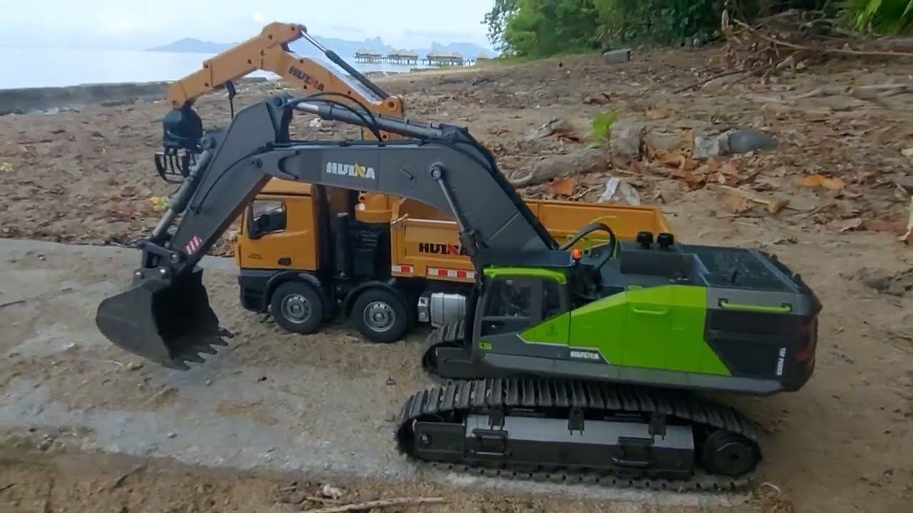 Heavy work on the beach in tahiti  full  movie !